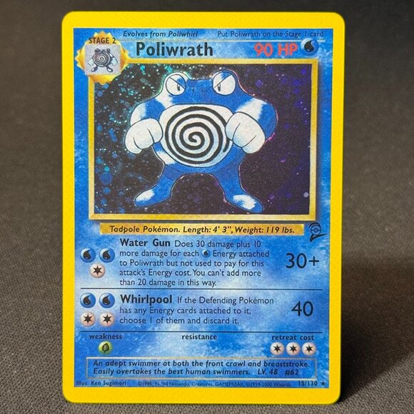 Poliwrath Base Set 2 "Reprinted" - Picture 2 of 3